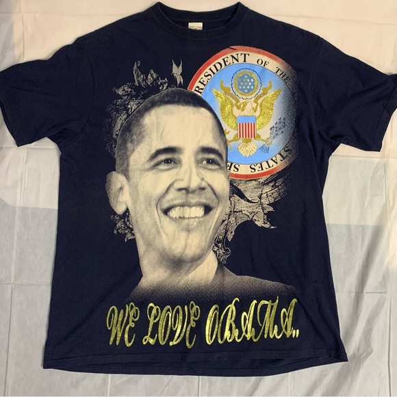 Phat Farm Obama President US Seal ALL OVER Design 2XL Vintage Y2K - Picture 1 of 8